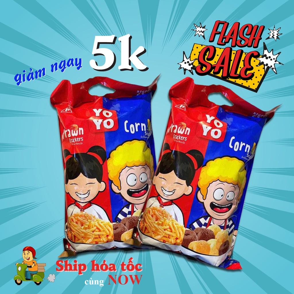 Bim bim khổng lồ Thái Lan Yoyo, snack thái 6 vị độc lạ 600gr - Tiểu Màn Thầu Store