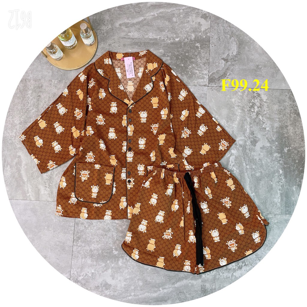 Đồ ngủ pijama Lụa Cánh dơi mango nữ Cao Cấp - Giá Tại Xưởng Vic's sản xuất đồ bộ