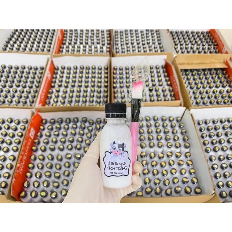 (Tặng cọ đắp mặt) Combo Mặt Nạ Bạc Hà + Sữa non kích trắng da con bò, ủ trắng da | BigBuy360 - bigbuy360.vn