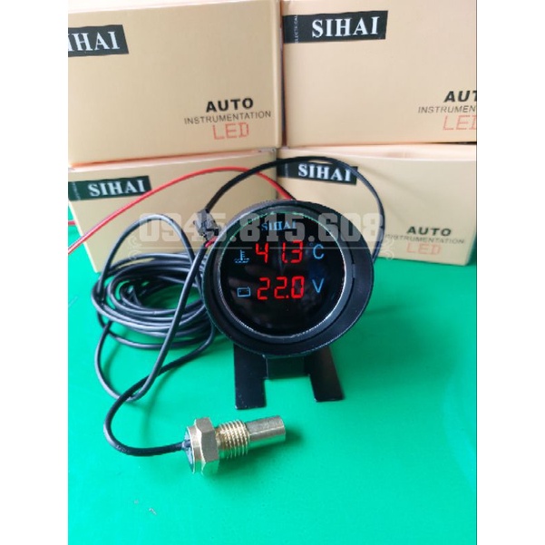 Đồng hồ báo nhiệt độ 2 chức năng Sihai (Tròn).