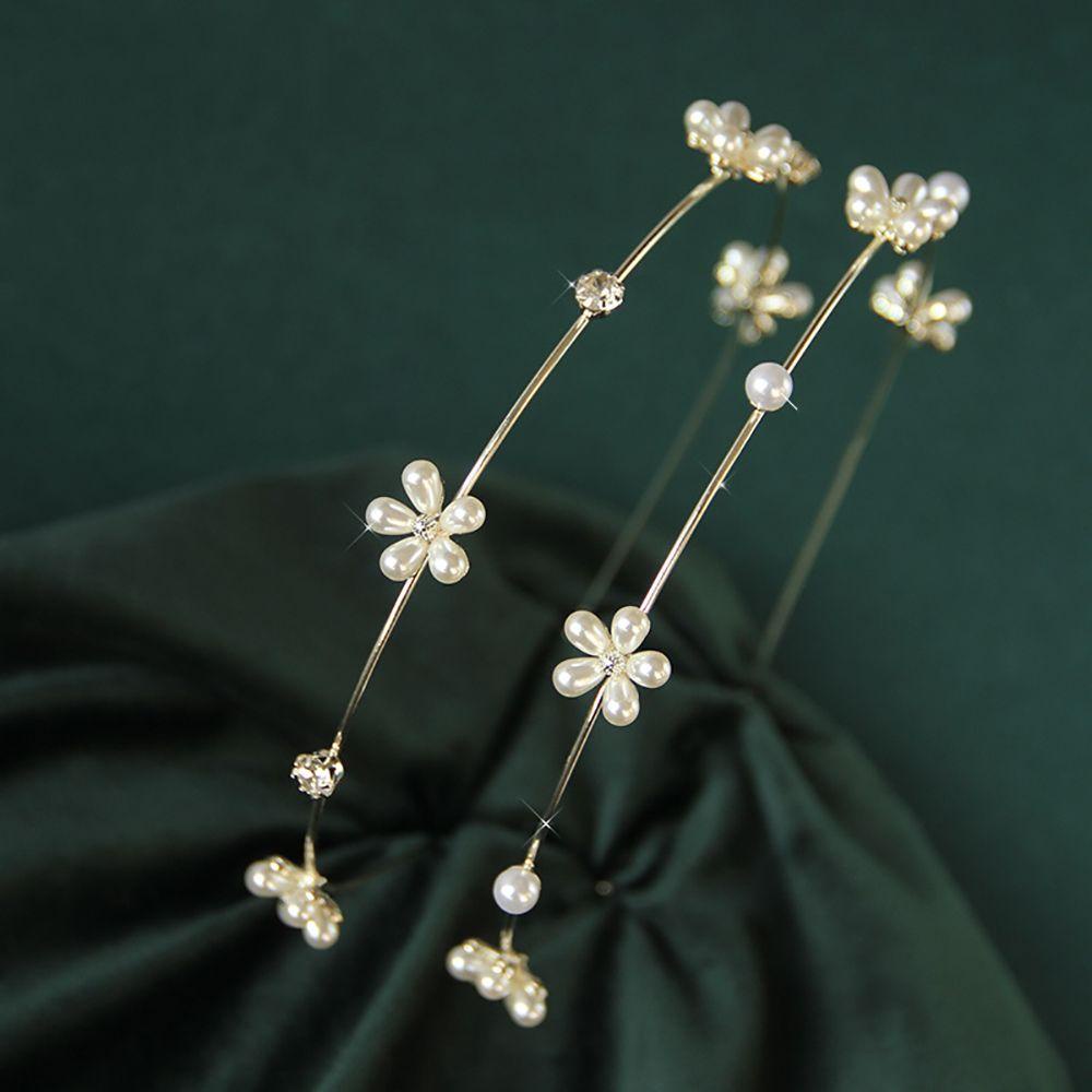 Băng Đô Cài Tóc Đính Hoa Ngọt Ngào Cho Nữ|Băng Đô Cài Tóc Đính Hạt Giả Ngọc Trai