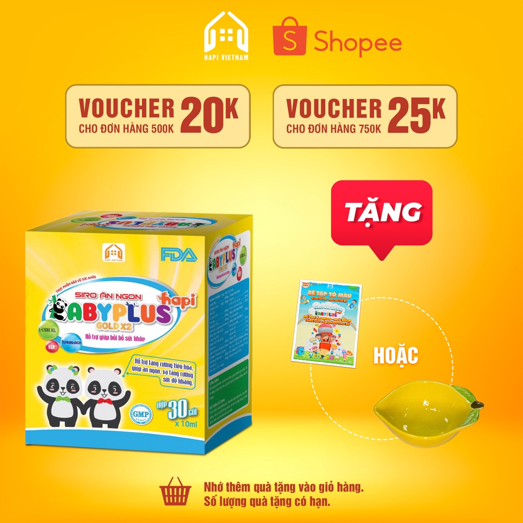 Siro Ăn Ngon BABYPLUS GOLD X2 Cho Trẻ Biếng Ăn, Tăng Cân Tự Nhiên