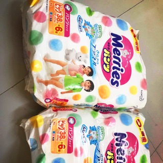 Tã quần Merries, size XL, 38+6 miếng