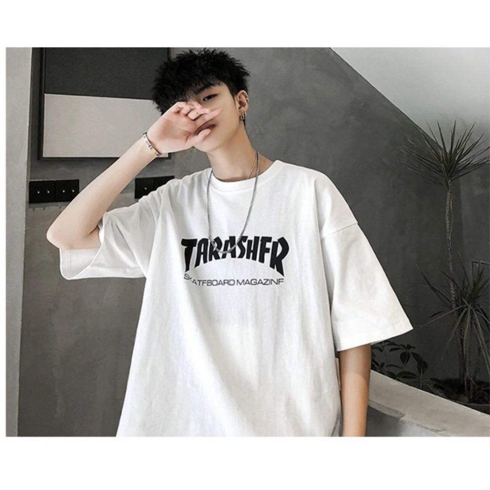 Áo thun tay lỡ Unisex nam nữ, form phông rộng chất vải cotton dày mịn mặc freesize phong cách Ulzzang - ATIN92 | BigBuy360 - bigbuy360.vn