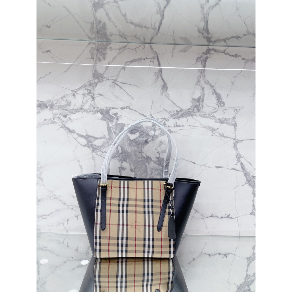 Burberry Tote bag handbag cổ điển da bò túi xách nữ Shopper Bags