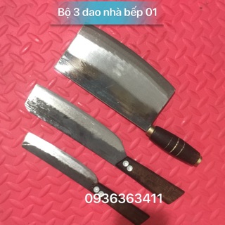 Bộ 3 dao nhà bếp thương hiệu Đa Sỹ mã số 01