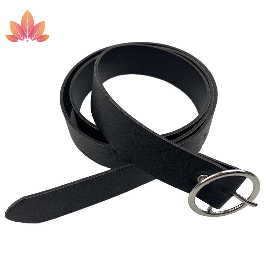 Thắt Lưng Giả Da Khóa Tròn Chất Liệu Hợp Kim Jp5