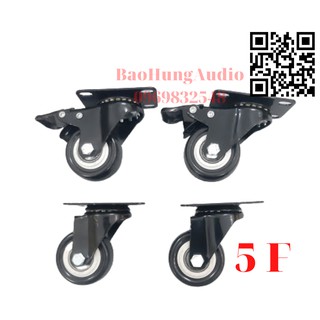 Bánh xe 5F chuyên lắp cho loa kéo, và xe đẩy chịu tải 100Kg.