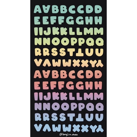 Bongjua | Alphabet sticker 2.0 - Nhãn dán chữ cái🔠