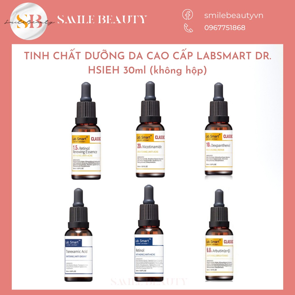 Tinh Chất Dưỡng Da Cao Cấp Labsmart Dr.hsieh Serum Cấp Ẩm Mờ Thâm Mụn Phục Hồi Làn Da Drhsieh