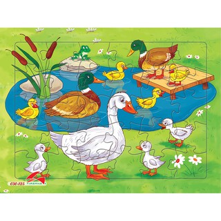 Tranh xếp hình phát triển trí tuệ cho bé Tia Sáng Jigsaw Puzzle 30 mảnh - Đàn Vịt - MSP: 030-125