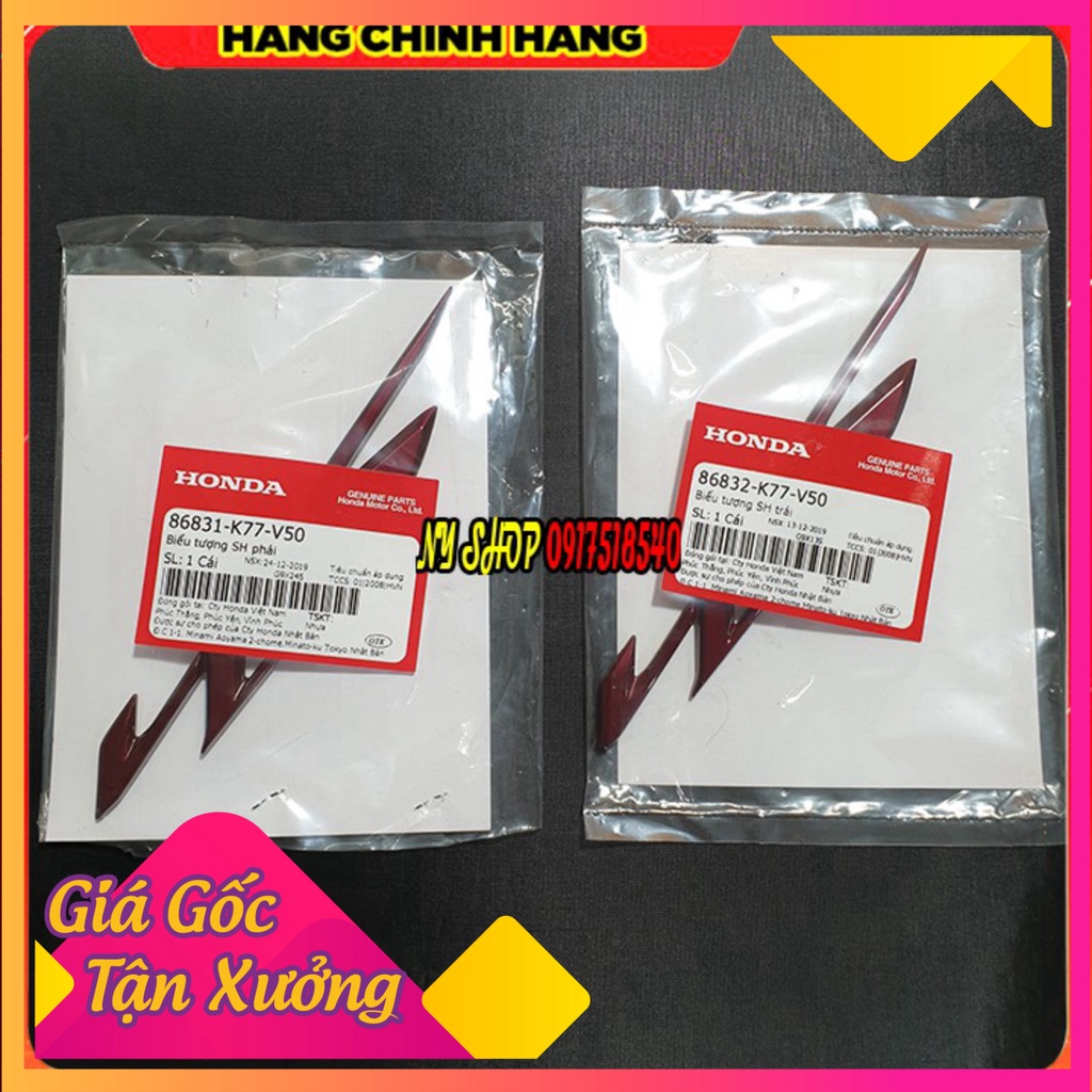 Bộ Tem Chữ Đỏ SH việt 2017 - 2019 - 𝐭𝐞𝐦 𝐇𝐎𝐍𝐃𝐀 𝐜𝐡𝐢́𝐧𝐡 𝐡𝐚̃𝐧𝐠 ( gồm tem chữ HONDA và chữ SH ) (Ảnh Sp thật