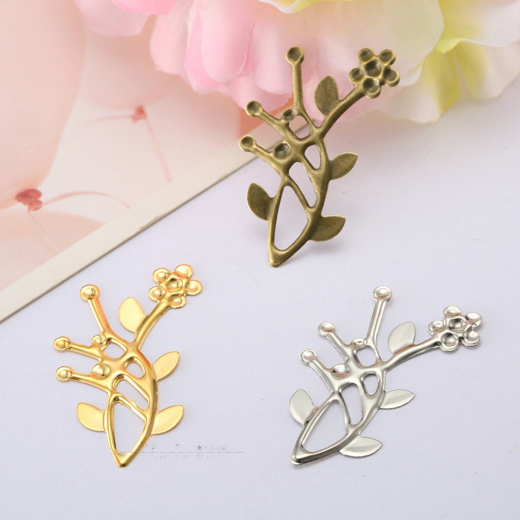 5 phiến hoa lá 25*40mm - nguyên liệu làm trâm