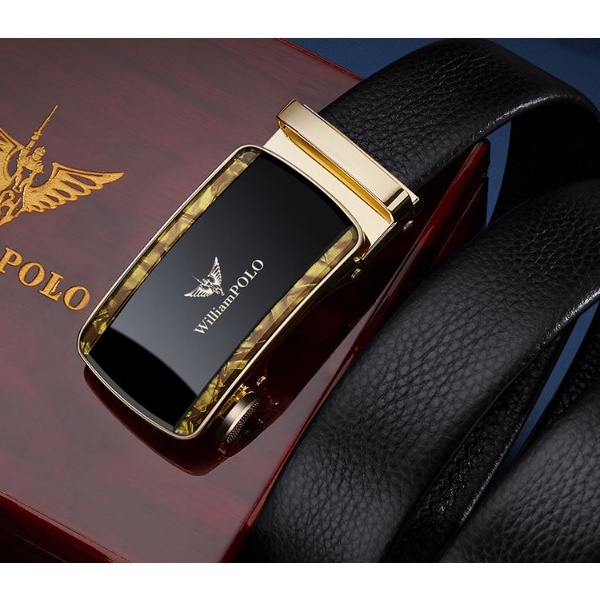 Thắt Lưng Nam Dây Nịt Nam Da Bò Cao Cấp khóa Tự động hàng hiệu WILLIAMPOLO - Kingshop Nhập W3