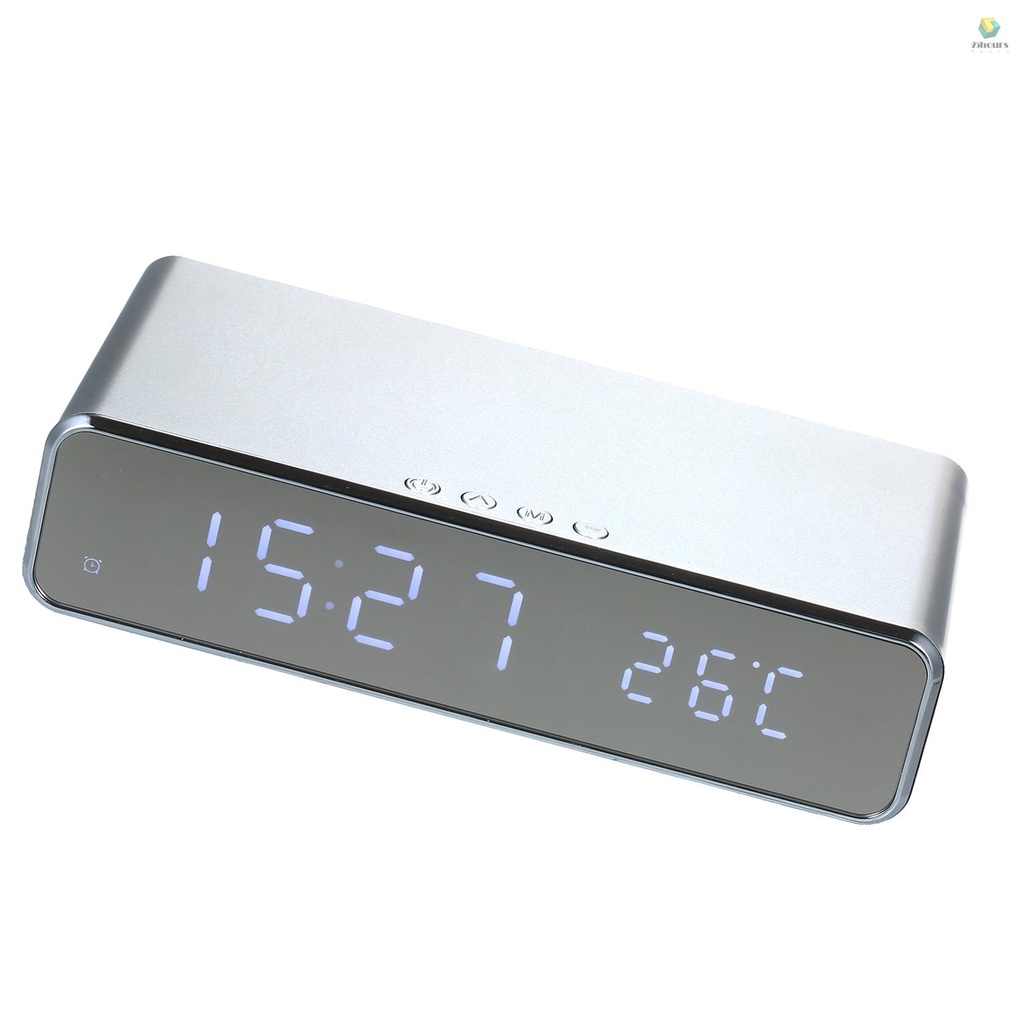 Đồng Hồ LED Điện Tử Để Bàn Không Dây Đo Nhiệt Độ °C/ °F Đồng Hồ Báo Thức Không Dây Đa Năng Có Đèn LED Và Lịch Tiện Dụng
