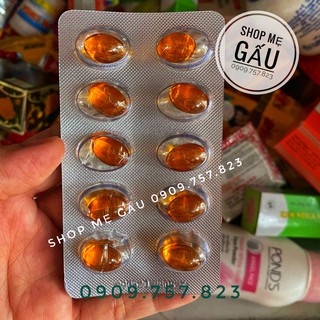 Vỉ vitamin e 10 viên vàng