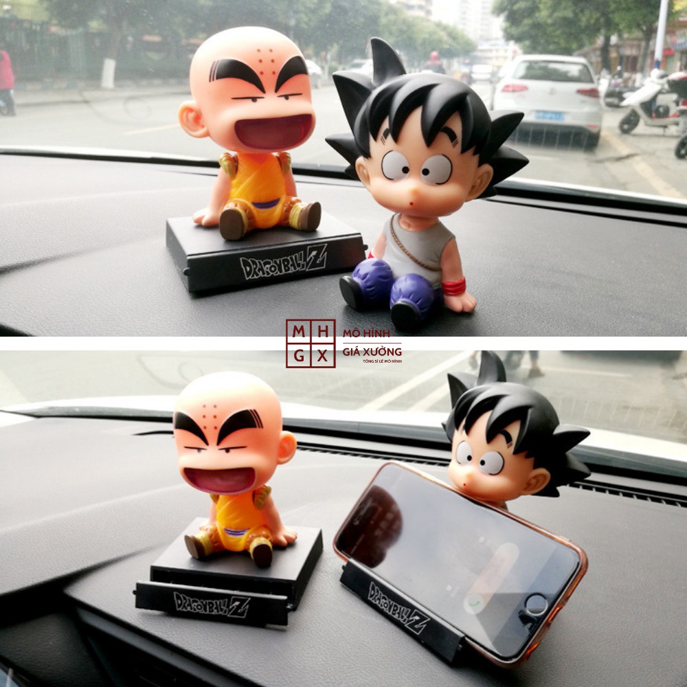Mô Hình Lắc Đầu Son Goku Áo Đỏ Dragon Ball - Trang Trí xe hơi - Trang trí bàn học - Bàn làm Việc - Quà Tặng