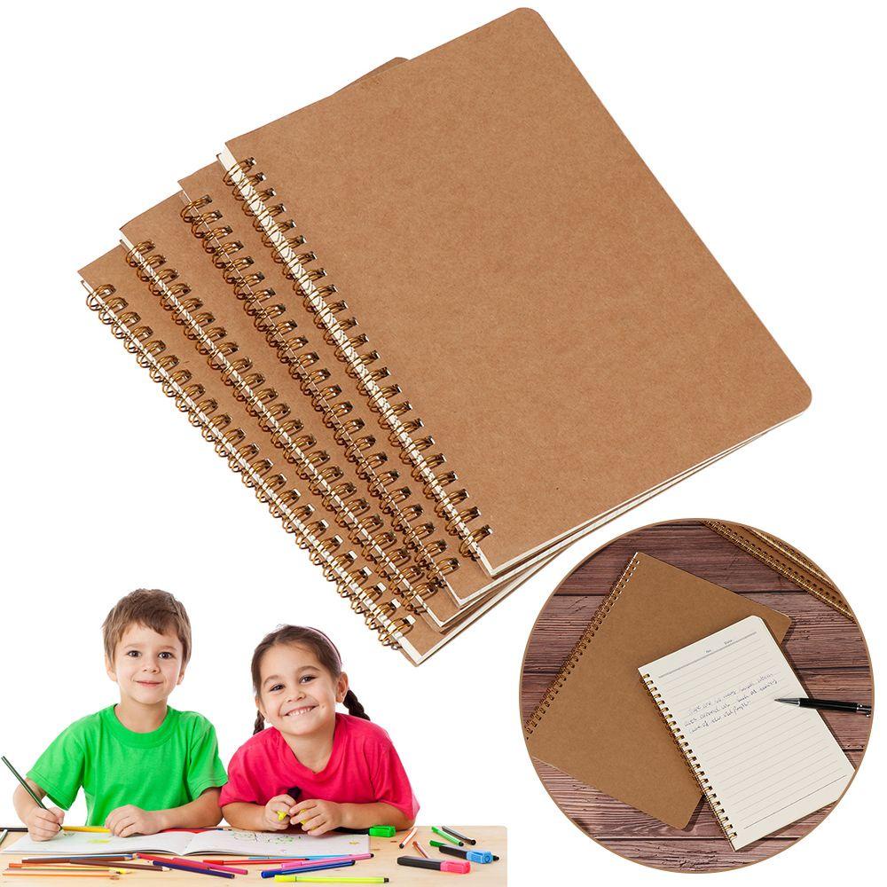 PISTA Sổ Tay B5 Bìa Giấy Kraft In Hình Xe Hơi Phong Cách Retro