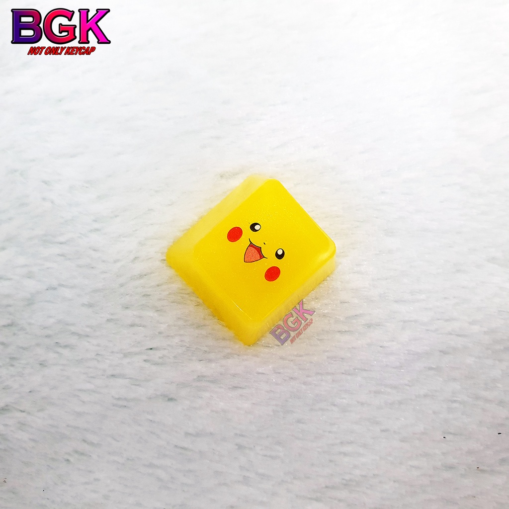 Keycap Artisan Mặt Pikachu Oem Profile Chất Liệu Resin Siêu Dễ Thương