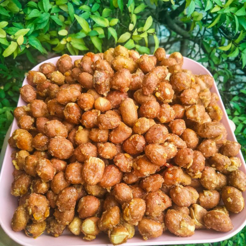 Đậu Phộng Rang Tỏi Ớt Giòn Rụm Thơm Ngon Lon Pet 450gr FREESHIP ĐƠN TỪ 50K