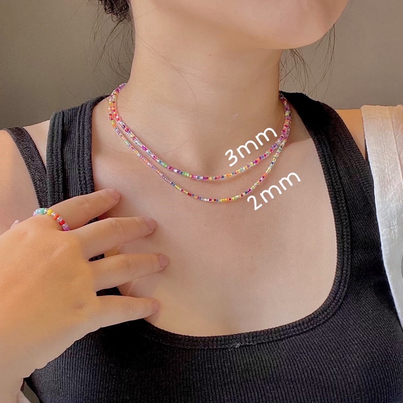 ✿ Vòng cổ màu mè ☺Dây chuyền hạt cườm Ciwu ✿