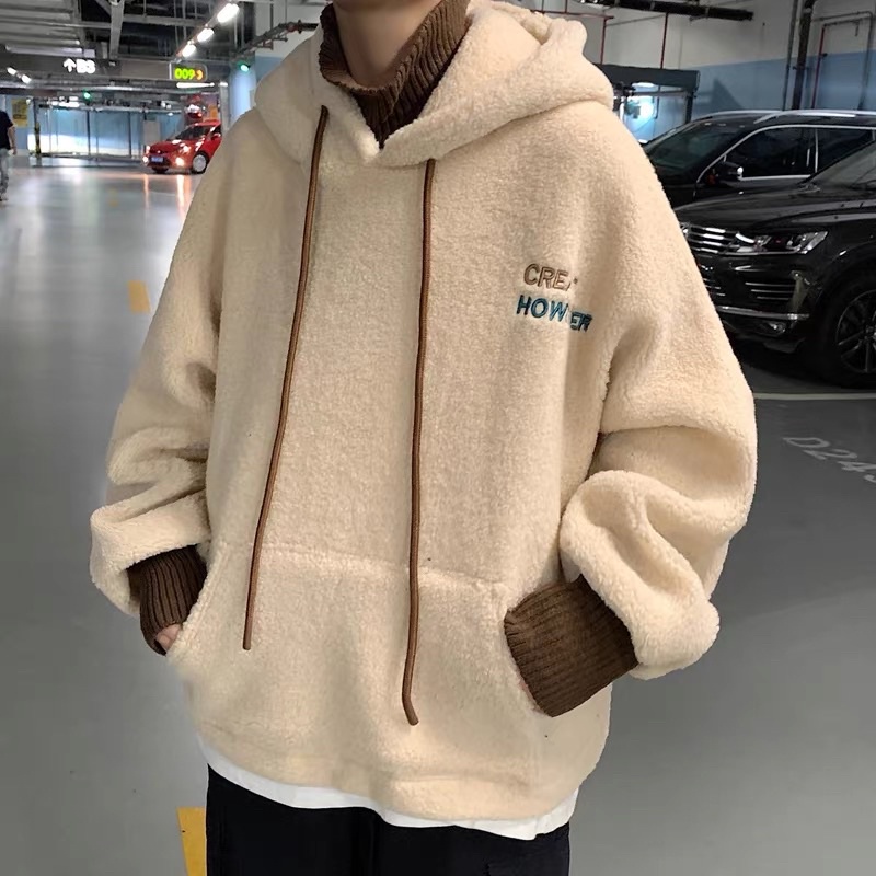 ÁO HOODIE LÔNG CỪU CÓ MŨ DÀY ẤM NAM NỮ ÁO ĐÔI