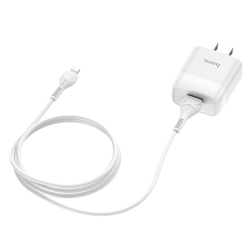 Sạc phone chính hãng Hoco c72 bộ sạc phone nhanh dòng 2.1A dây dài 1m có chip chống cháy nổ - BH 12 tháng