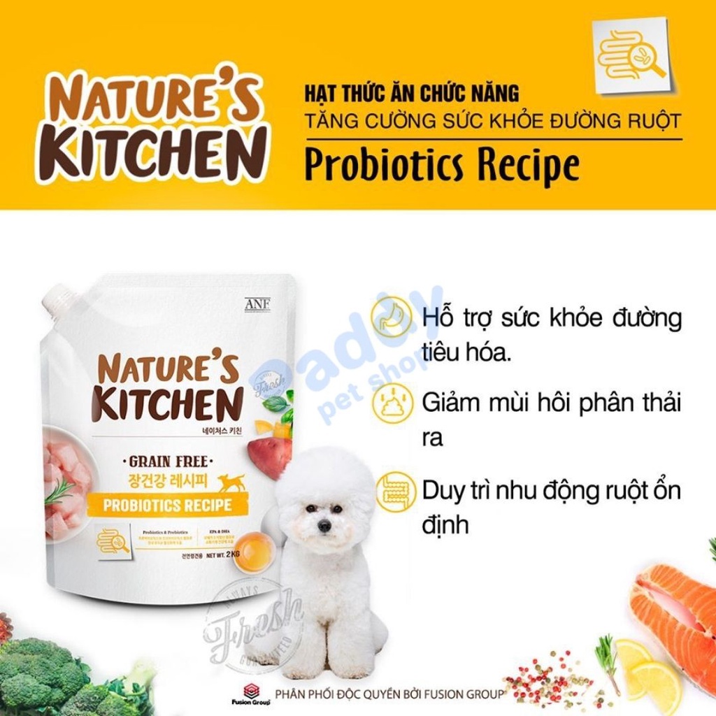  [2kg] Hạt ANF Nature’s Kitchen Chăm Sóc Sức Khỏe Cho Chó Mọi Lứa Tuổi