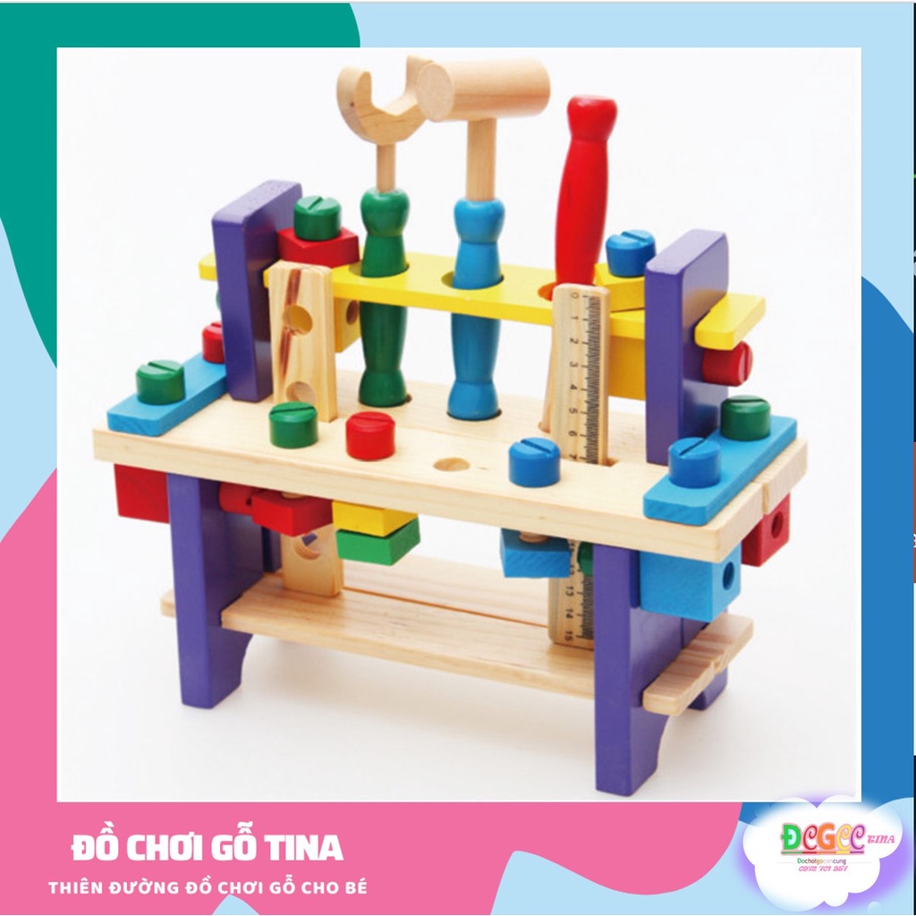 Đồ Chơi Trẻ Em Đồ Chơi Gỗ Kỹ Sư Cơ Khí Kỹ Thuật Lắp Ráp Tina Cho Bé Tập Làm Kỹ Sư 39 Chi Tiết Giúp Bé Phát Triển