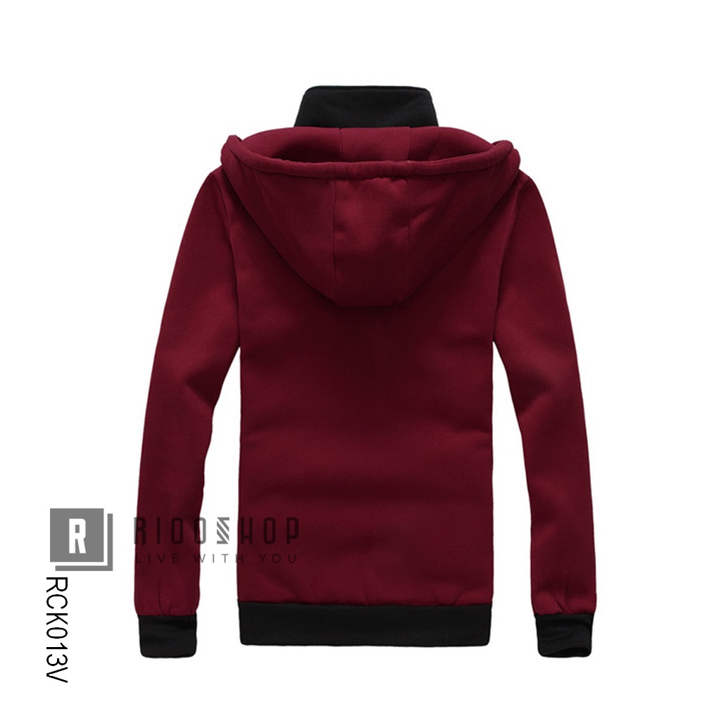 Áo khoác nỉ đẹp có nón 2 lớp cao cấp mới phong cách Hàn Quốc RCK013