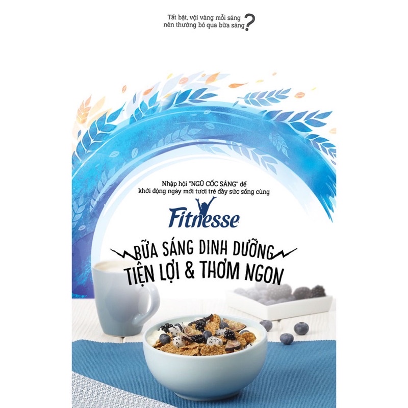 Bánh/ngũ cốc ăn sáng Nestlé Fitnesse Original  - Hộp 375g