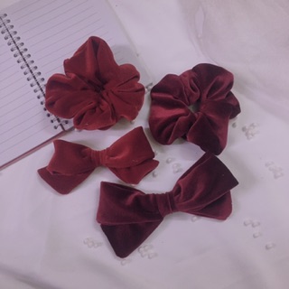 Scrunchies nhung độc đáo ❤️🍷