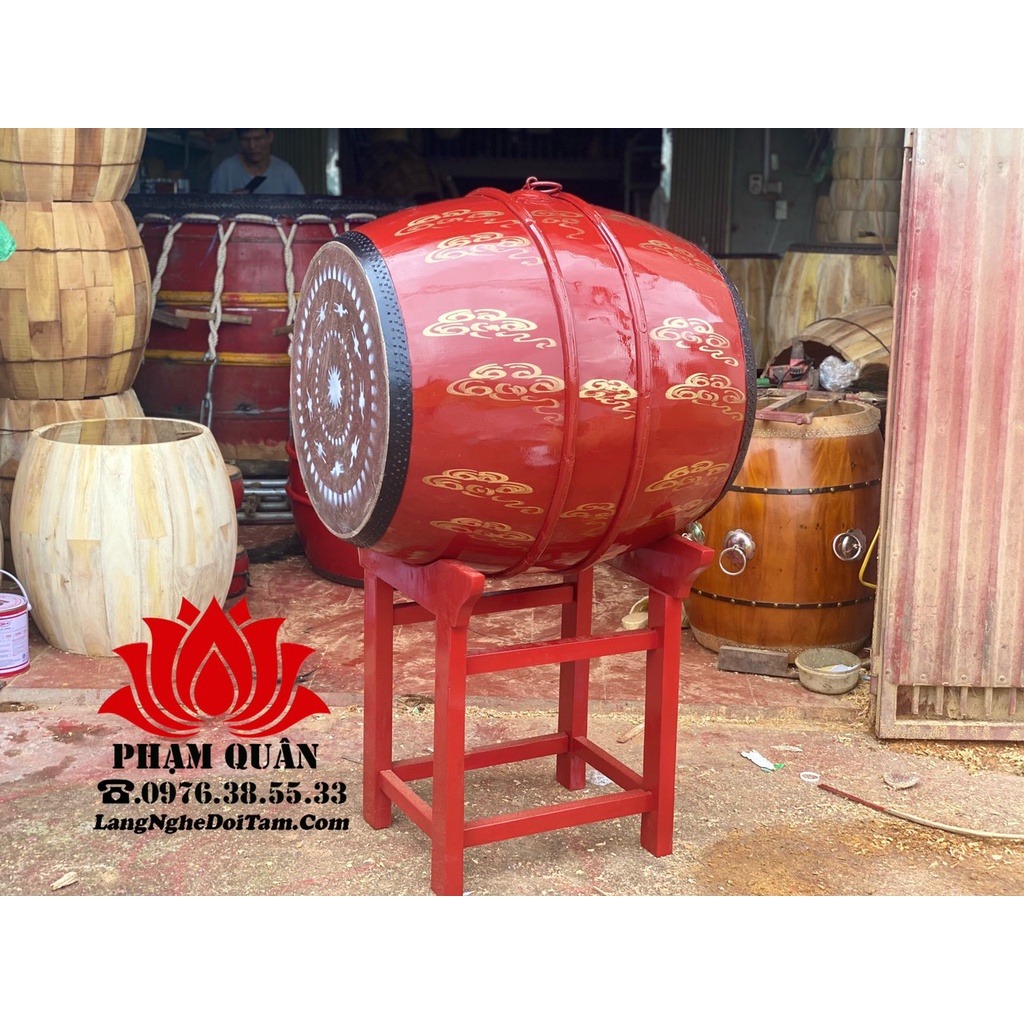 Trống trường học, đình chùa(Đk mặt 60cm x cao 80cm), trống lễ hội