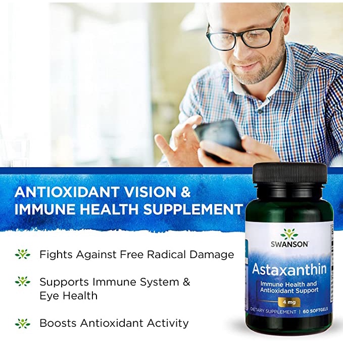 Astaxanthin | Swanson Astaxanthin 4mg  - Tăng Đề Kháng, Tốt Cho Tim Mạch - Chính Hãng The Shape