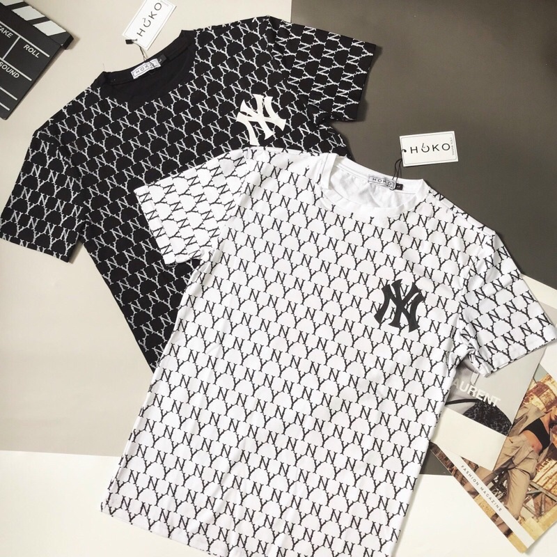 Áo thun nam nữ cổ tròn tay ngắn in họa tiết chữ NY full áo chất cotton thoáng mát thời trang hè hot trend 2022