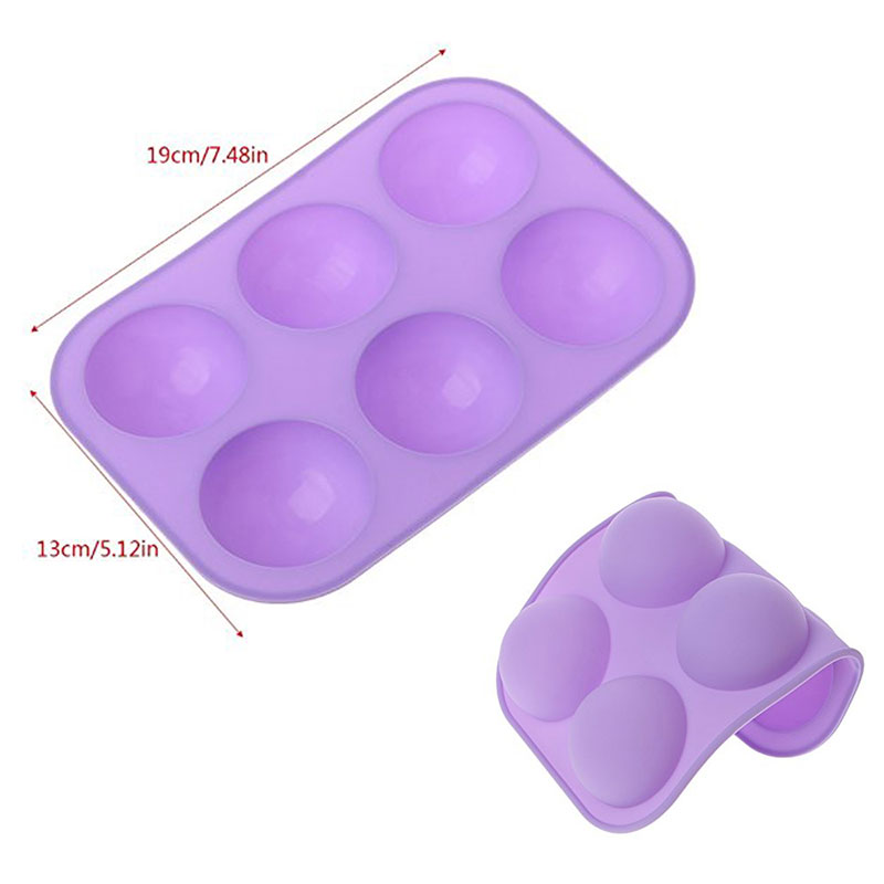 Khuôn Silicone Làm Bánh Pudding / Thạch Rau Câu Hình Bán Nguyệt 6 Ngăn Nhỏ