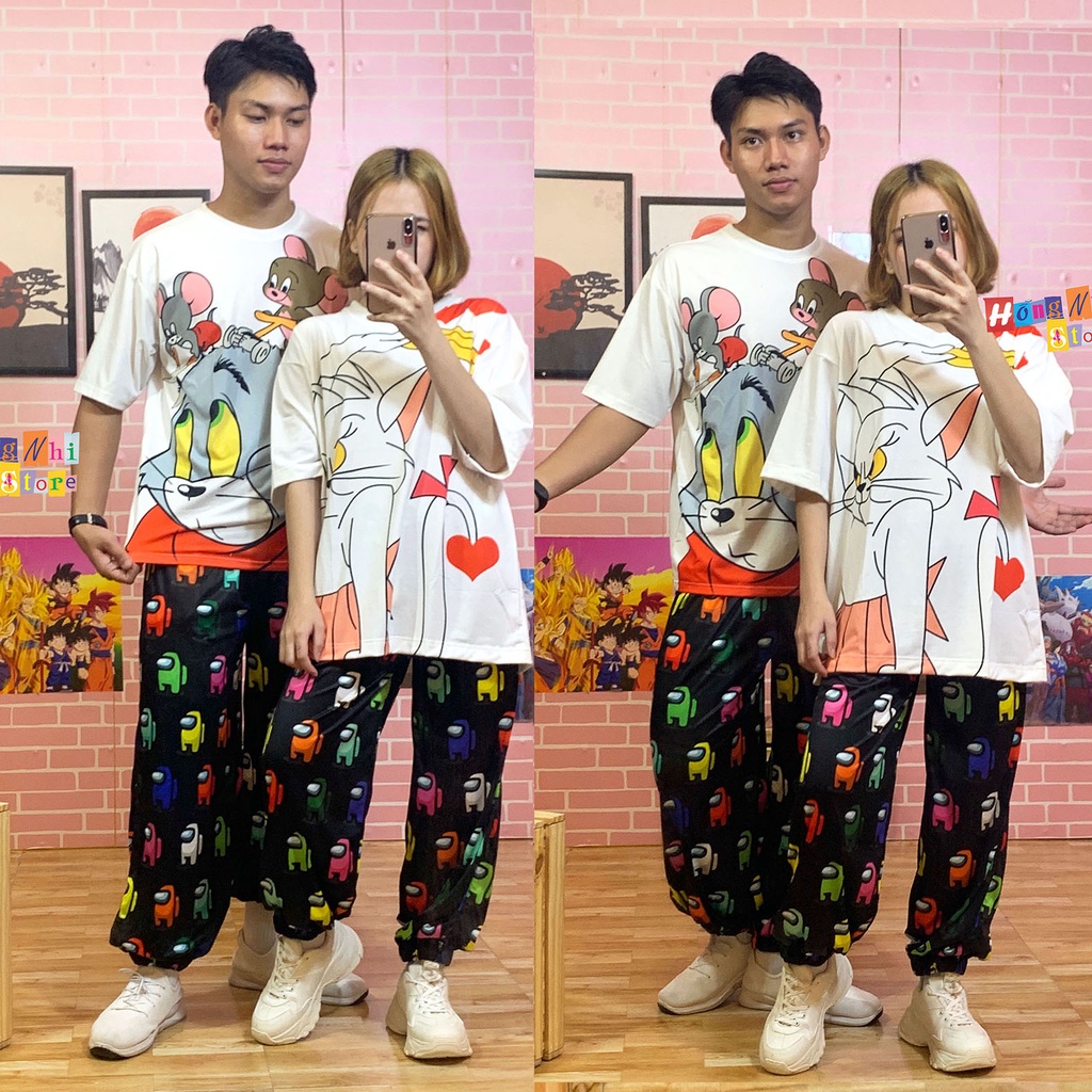 Quần Hoạt Hình Dài Bo Lai Hình Lego Cartoon Pant V2 Oversize Ulzzang Unisex - MM