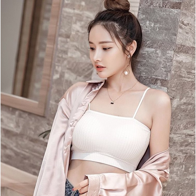 Áo bra ống 2 dây có mút đệm tiện lợi cho nữ | BigBuy360 - bigbuy360.vn