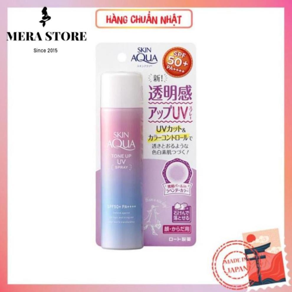 💝 FREESHIP 💝 Xịt Chống Nắng SKIN AQUA Tone Up UV SPF50+ PA++++ Lọ 70g