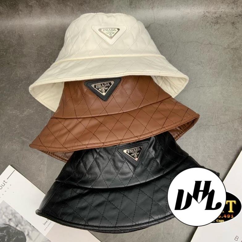 Mũ Bucket PADA Da Mạc Sắt Form Cụp Thời Trang CC Unisex Nam Nữ