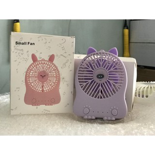Quạt 3 tốc độ kèm pin sạc hình gấu