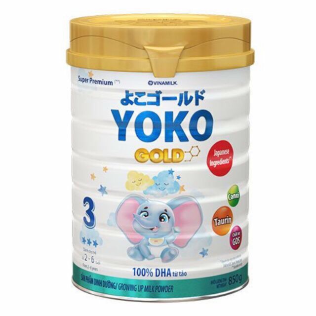 [Mã 267FMCGSALE giảm 8% đơn 500K] SỮA BỘT YOKO Gold 3 850G (CHO TRẺ TỪ 2 - 6 TUỔI)