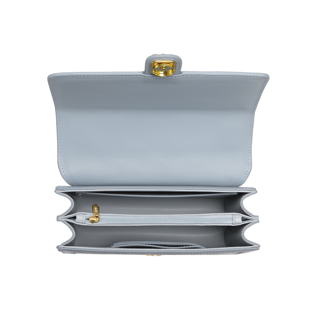 Túi đeo chéo nữ Nucelle đẹp thời trang phối vải Tweed charm hoa ViAnh Store 1171994