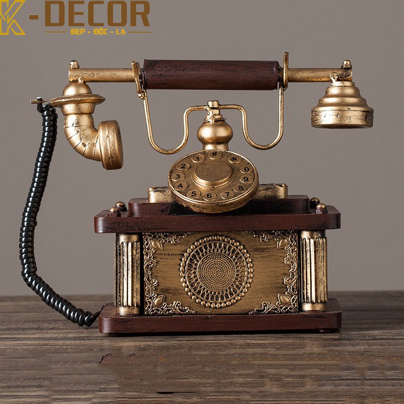 Mô hình decor trang trí điện thoại cổ Vintage