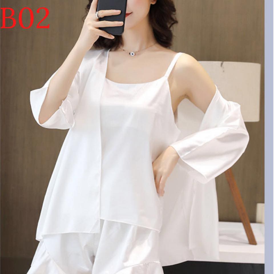 Đồ Ngủ SeXy💗FreeShip - Chất Đẹp💗 BỘ ĐỒ NGỦ 2 DÂY + ÁO CHOÀNG MẶC NHÀ SIÊU MÁT, SEXY QUYẾN RŨ ĐẸP | BigBuy360 - bigbuy360.vn