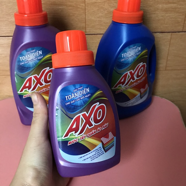 Nước Tẩy Quần Áo Màu AXO 400ml/800ml màu ngân nhiên