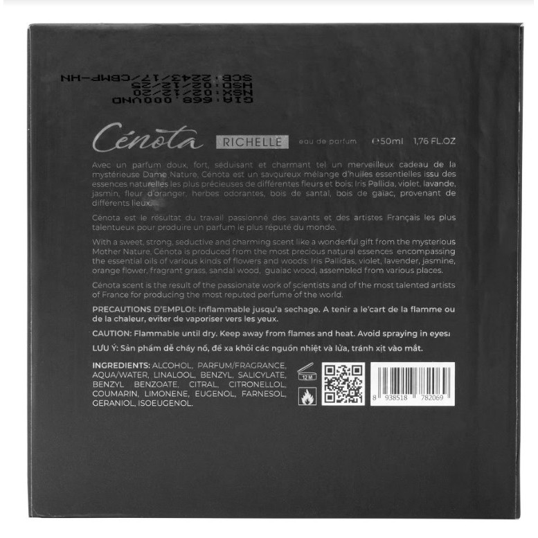 Nước Hoa Nam Cenota Richelle Sang Trọng, Nam Tính 50ml | BigBuy360 - bigbuy360.vn