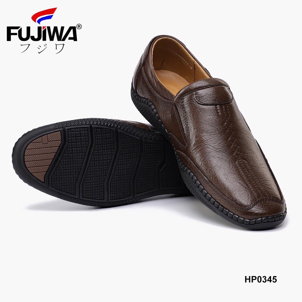 Giày Lười Nam Da Bò FUJIWA - HP0345. Da Bò Thật Cao Cấp, Đế Cao Su. Form Giày Chuẩn Size. Size:  38, 39, 40, 41, 42, 43