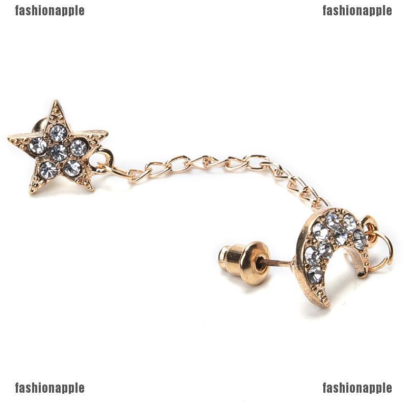 Khuyên Tai Thép Không Gỉ Đính Đá Độc Đáo