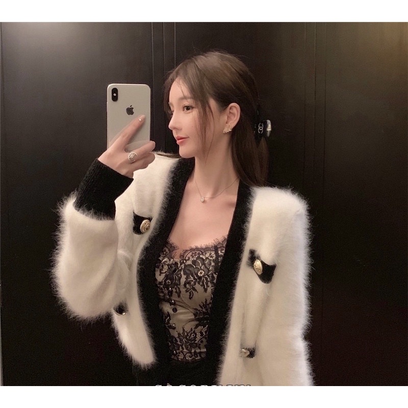 Áo cardigan lông tiểu thư sang chảnh